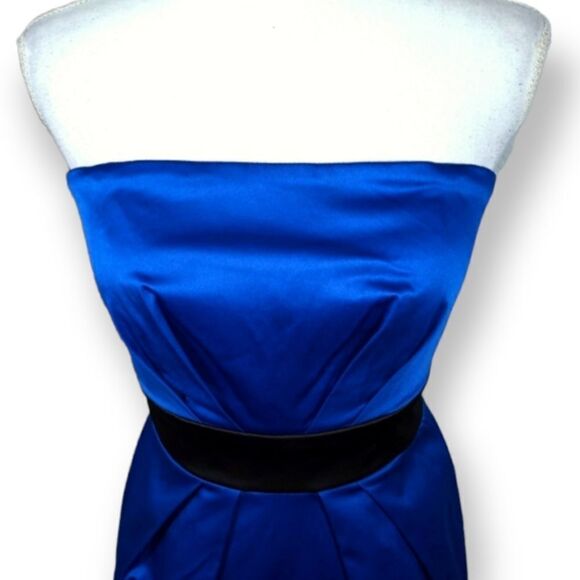 FOREVER 21 XXI ROYAL BLUE STRAPLESS DRESS SZ.1 EUC - Picture 2 of 6